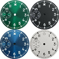 37mm Green Luminous Watch Dial Plate Replacement For Eta 6497 St3600