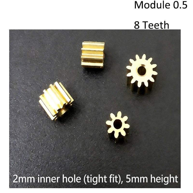 M0.5 Module 0.5 8T Pinion Gear Metal Brass