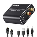 Dac Converter Optical To Rca 192khz High-resolutio<wbr/>n W/aluminum