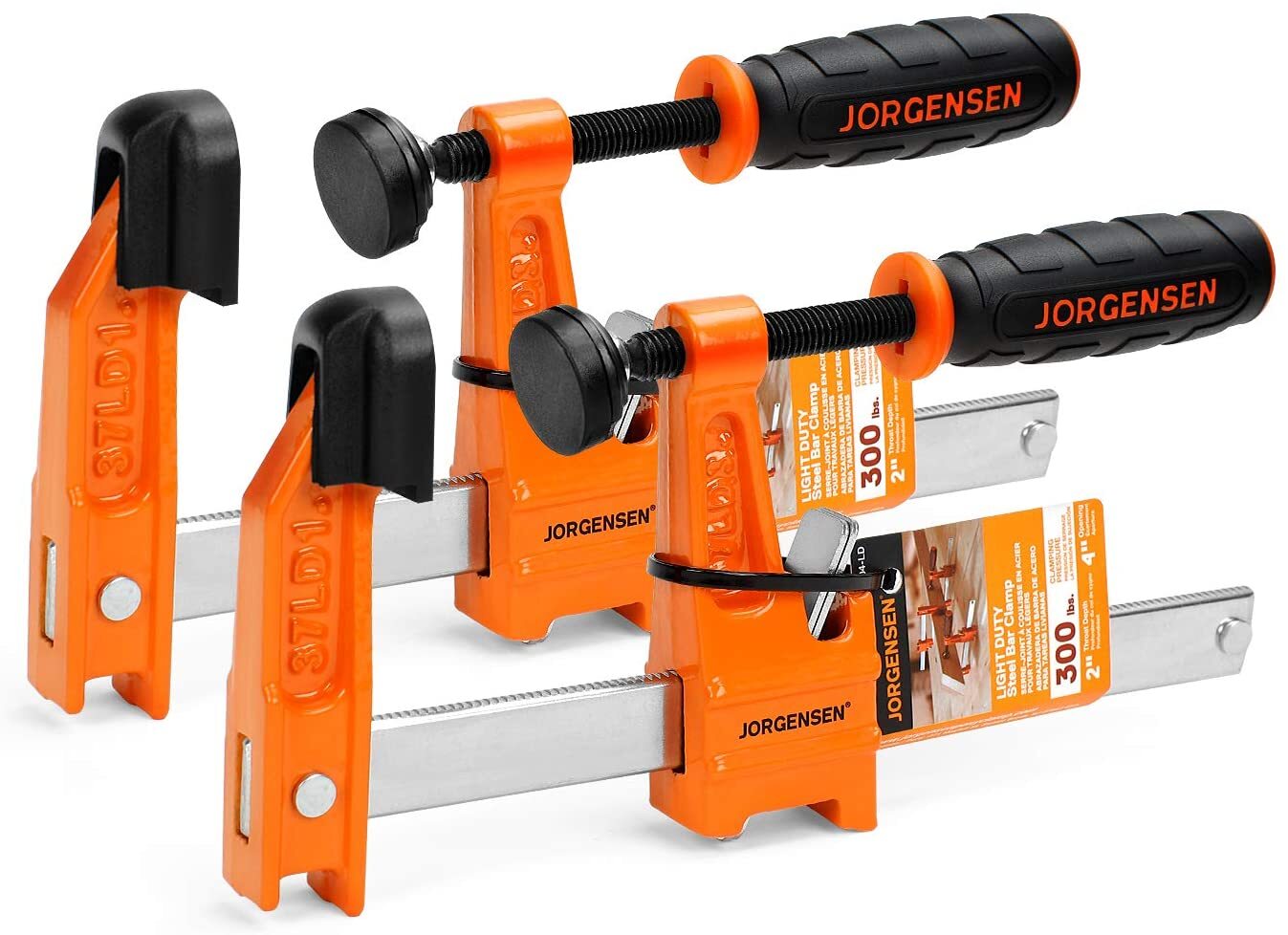 Jorgensen 4" Light Duty Bar Clamp Set 2 Pack by Jorgensen