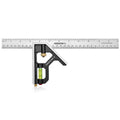Arrow 12" Combination Squares Zinc Alloy Body Bubble Level Stainless