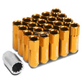 Aluminum Orange 16 Lug+4 Lock Nuts+adapter M12x1.5 20mm Od/60mm Tall