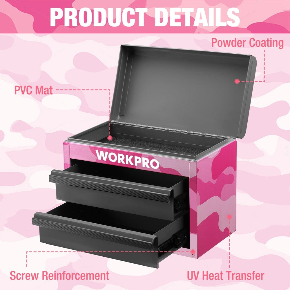 WORKPRO Metal Tool Box Top Tool Chest by WORKPRO