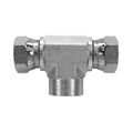 Hydraulic Fitting 3/4" Female Pipe X 1/2" Female Pipe Swivels Tee