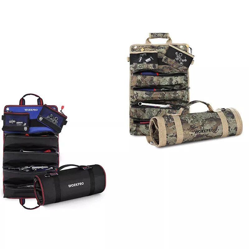 Workpro New Black/camo Roll Up Tool Bags 6 Pockets | Built Supply Co