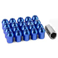 Closed End M12x1.5 35mm Tall 25mm Od Blue Aluminum | Built Supply Co