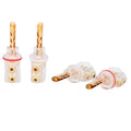 Durable 4mm Screw Locking Bfa Banana Plug Hifi Speaker Adapter