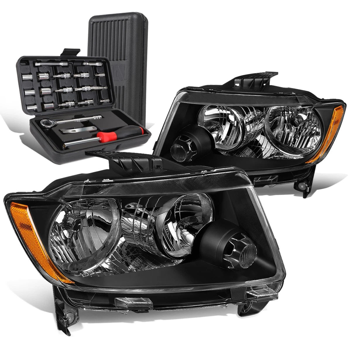 For 2011-2013 Grand Cherokee Pair Black/amber | Built Supply Co