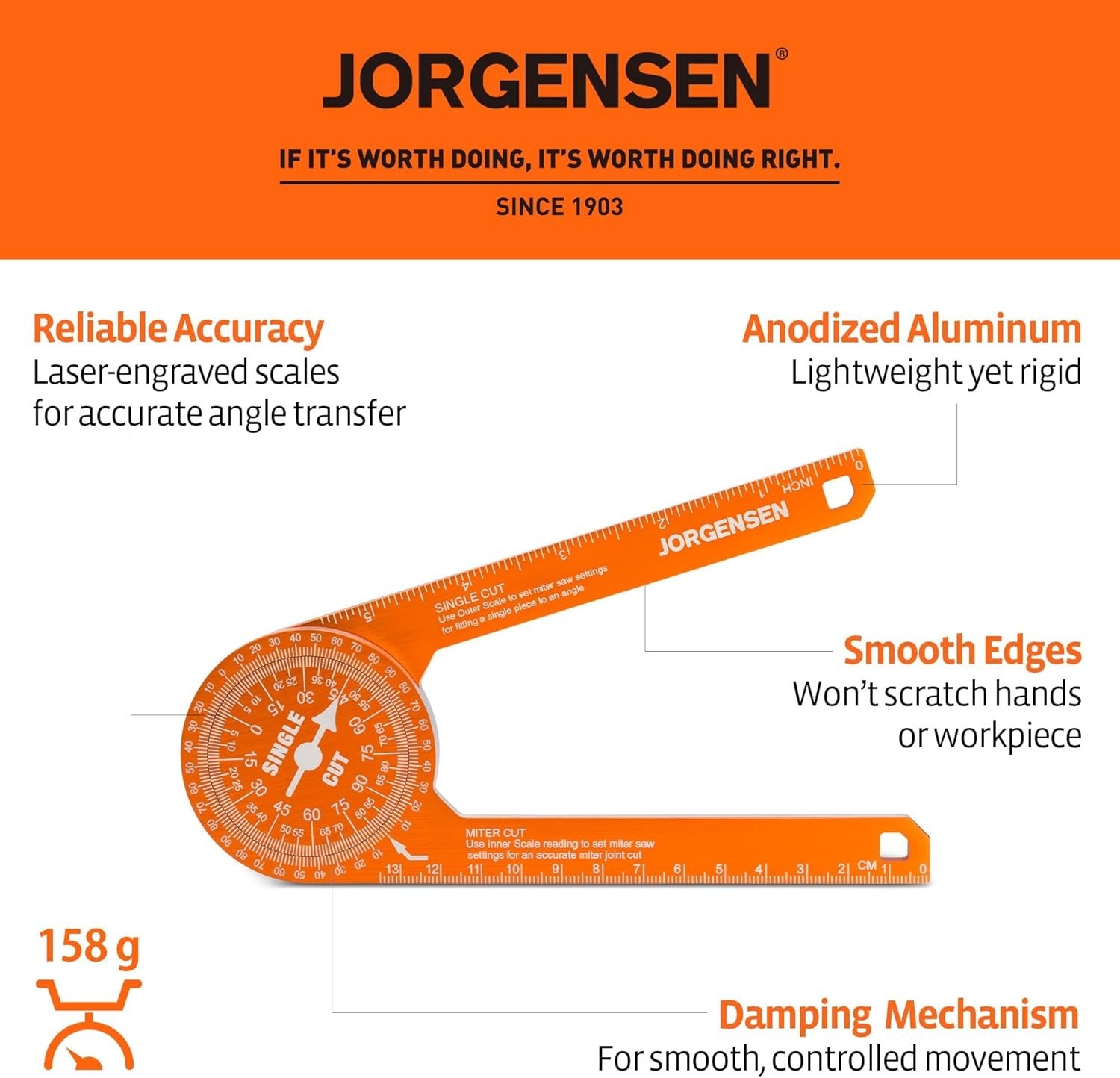 Jorgensen 7" Miter Saw Protractor by Jorgensen