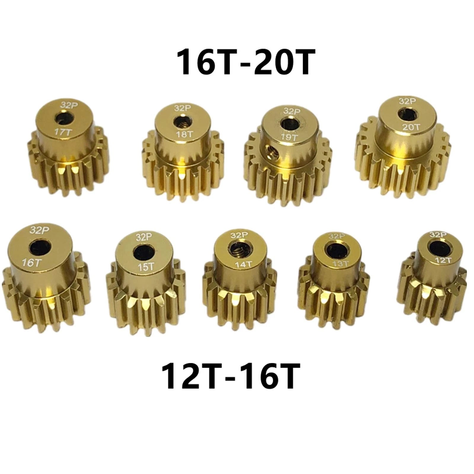 12t-16t/16t-20<wbr/>t 0.8m 32p 3.175mm Shaft Pinion Gears Motor Gear