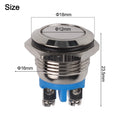 12V Metal Push Button Switch Short 16mm Locking Latching Self-reset