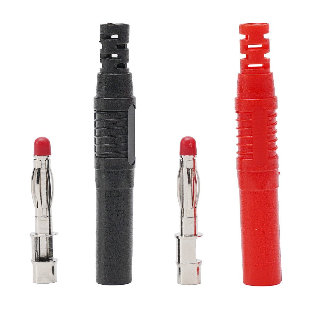 2 Pcs 4mm Male Banana Connectors Insulated Electrical DIY Solder Connectors SetO