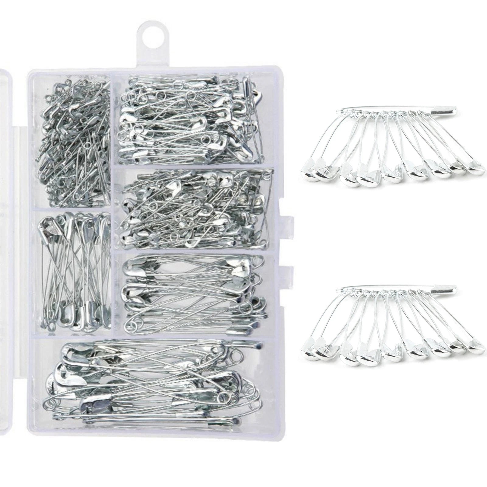 Wholesale Safety Pins Assorted 6 Size Heavy Duty Nickel Plated