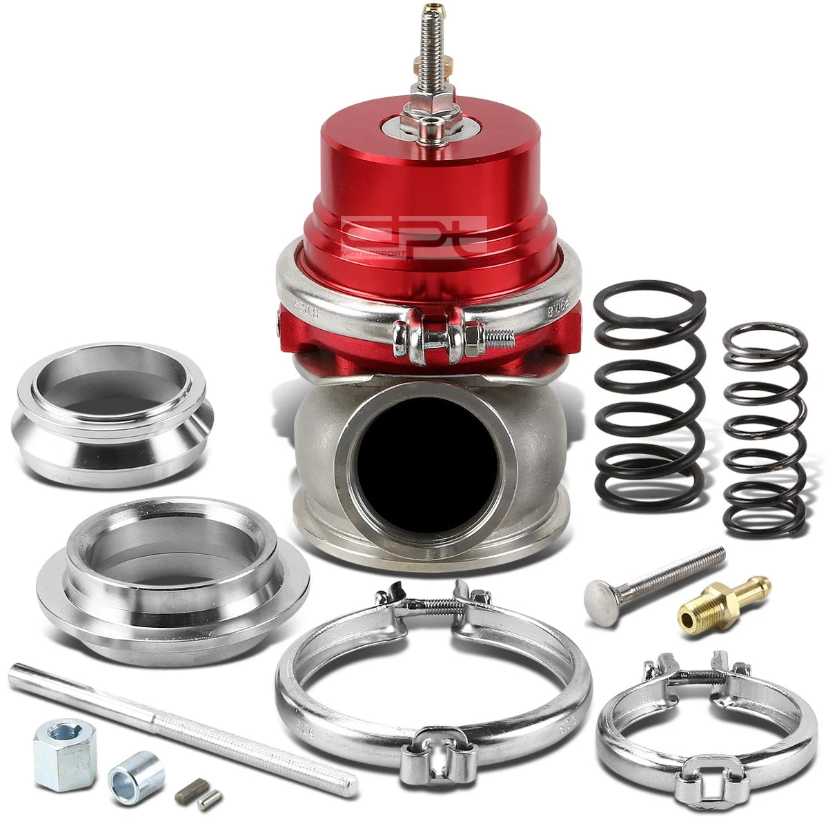 Universal External 60mm Turbo V-band Wastegate Wg Bypass Exhaust+PSI
