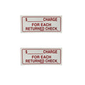 9 Inch X 4 Inch Store Sign Waterproof Plastic Charge Returned Check