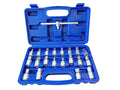 21PC 3/8" Dr. Universal Oil Drain Sump Plug Key Set: Hex Bits+square