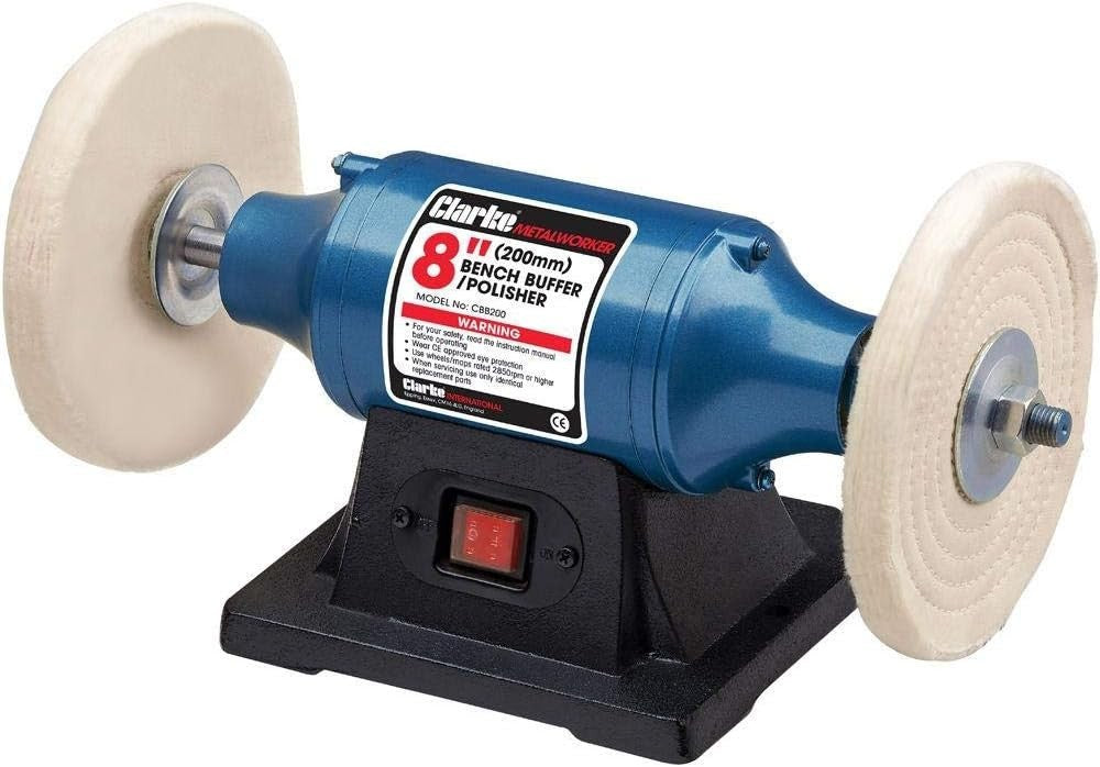 Clarke CBB200 370W 8" Bench Buffer/Polisher