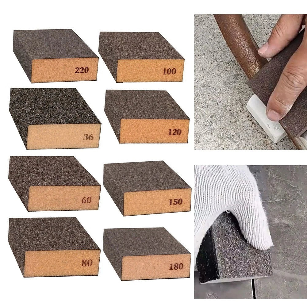 Reusable Sanding Sponge Block With Multiple Grits For Wood Metal And