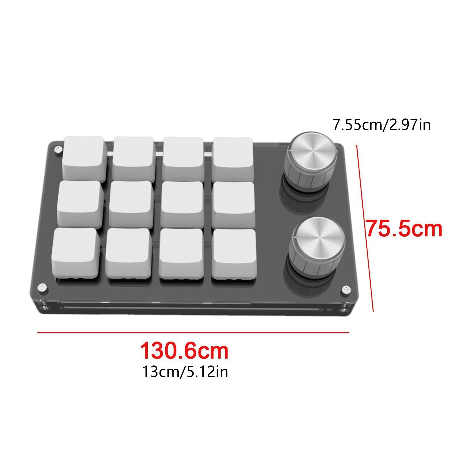 Usb Knob Design Mini 12-key Mechanical Keyboard Programmable Keys
