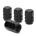 Tire/rim Valve Wheel Air Port Dust Cover Stems Caps Glossy Black