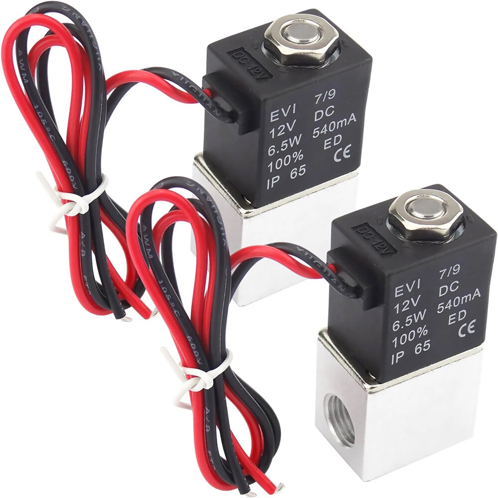 Set 1/4" Inch Electric Air Water Solenoid Valve Dc 12V Normally Closed