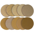 50 PCS 3in Gold Hook and Loop No Hole Sanding Discs 40-600 Grit