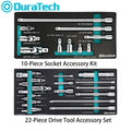 DURATECH Drive Tool Accessory Set/Socket Accessory Kit w/EVA Foam Tool