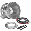 Fit 88-91 Civic 90-93 Integra Silver Aluminum Steering Wheel 6-hole