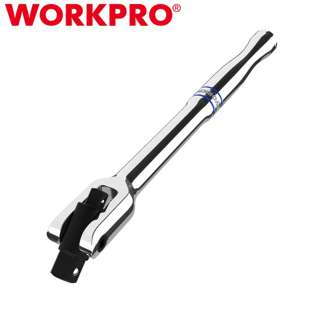 WORKPRO 8"Length Dual Drive Breaker Bar 3/8"&amp; 1/4" Drive Heavy Duty Breaker Bars