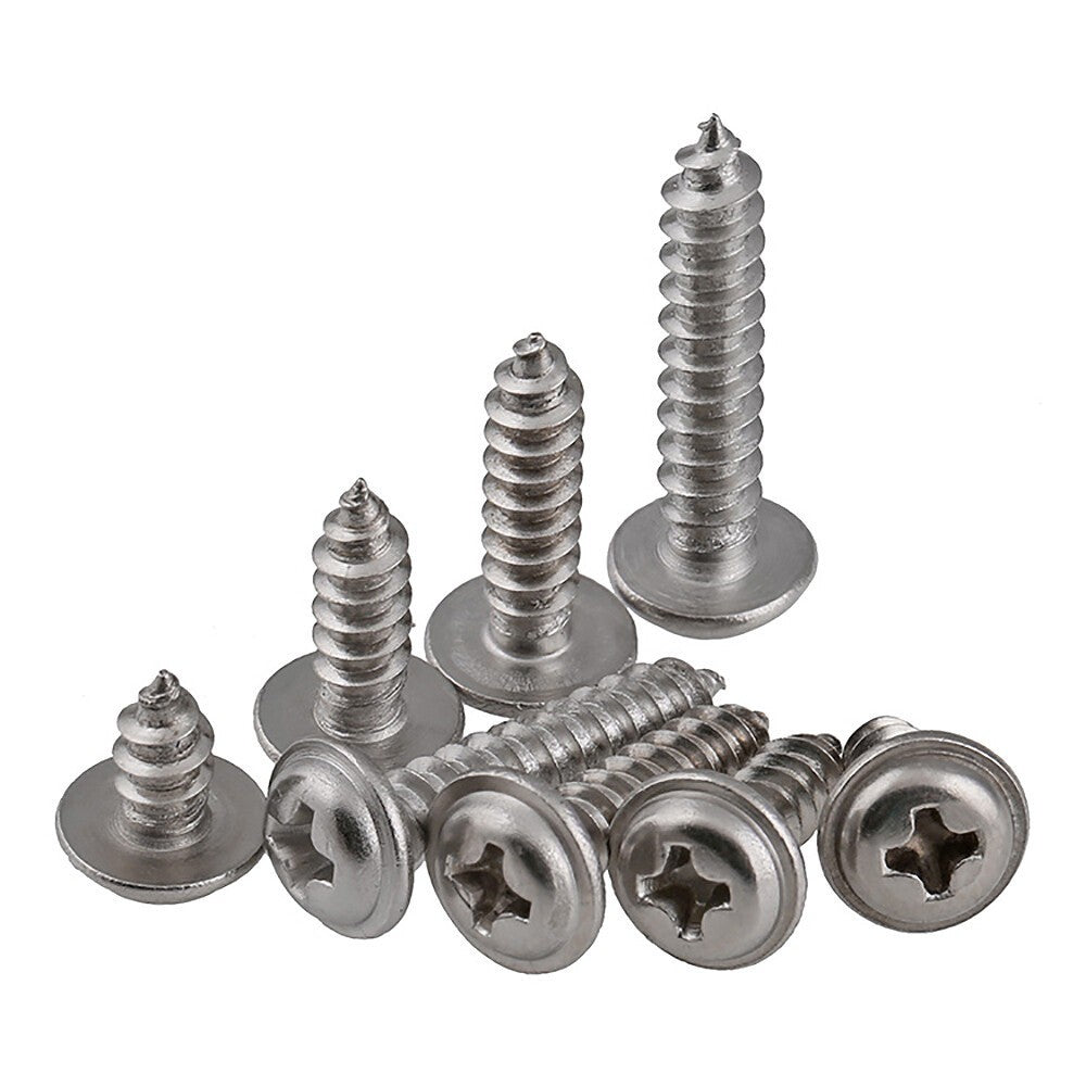 M2-M4 FLANGED SELF TAPPING SCREWS A2 STAINLESS STEEL PO