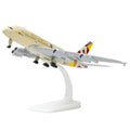 20cm Diecast Alloy 1/300 Scale Etihad Airlines A380 Model Ornaments