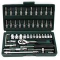 46pc 1/4-Drive Socket Set with Ratchet Wrench by Unbranded