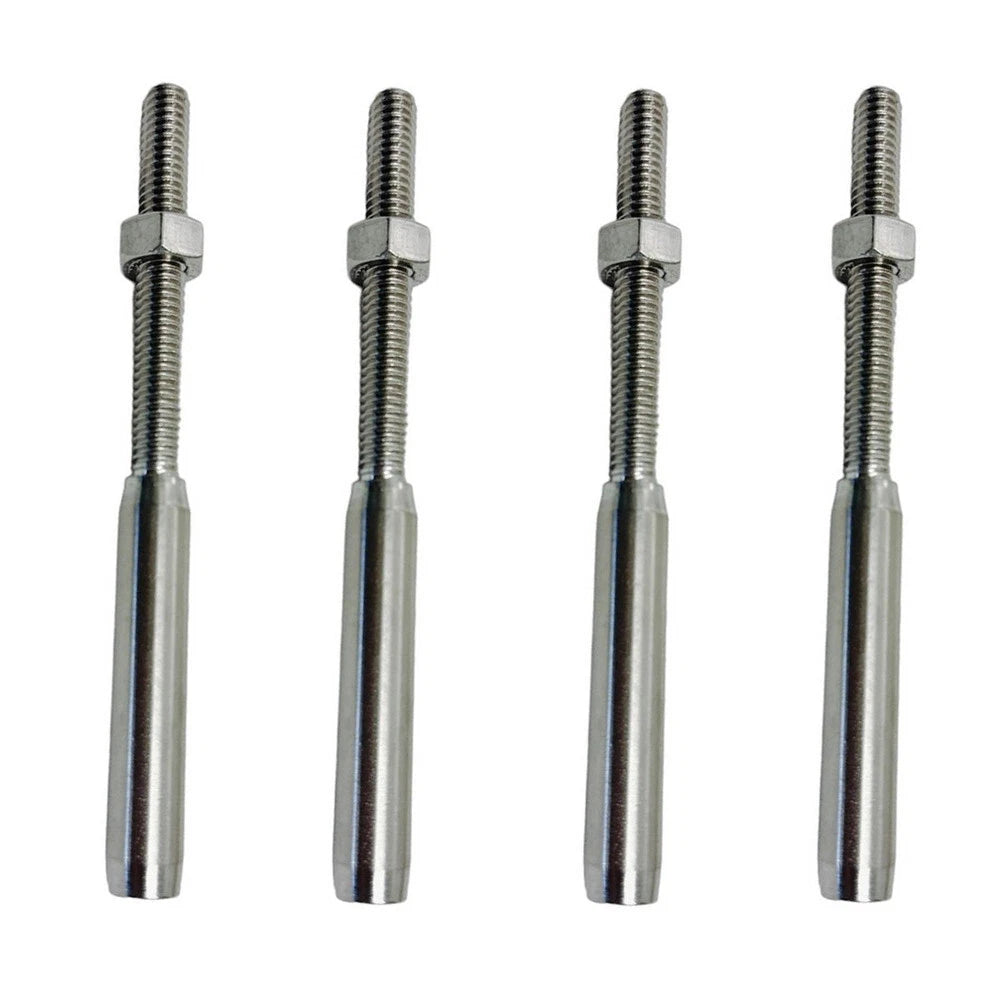 316 Stainless Steel Lifeline Threaded Stud Rh For 1/4" Cable Rail
