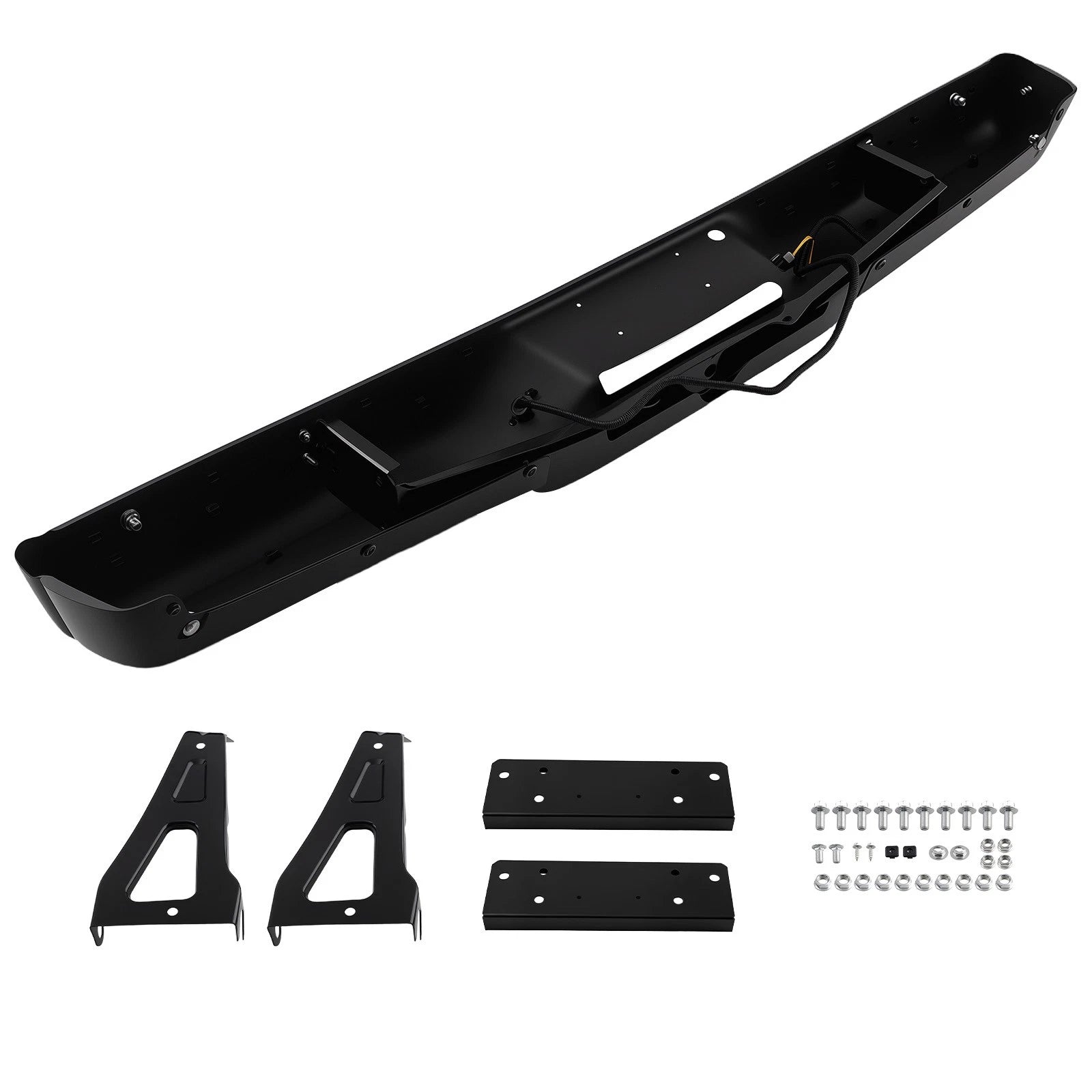 Rear Bumper Assembly for Dodge Dakota 1997-2004 55255902 55255903 Black Steel
