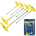 BlueSpot 6Pc Long Star Torx Allen Key Set Magnetic T10 - T40 T Handle Keys by BlueSpot