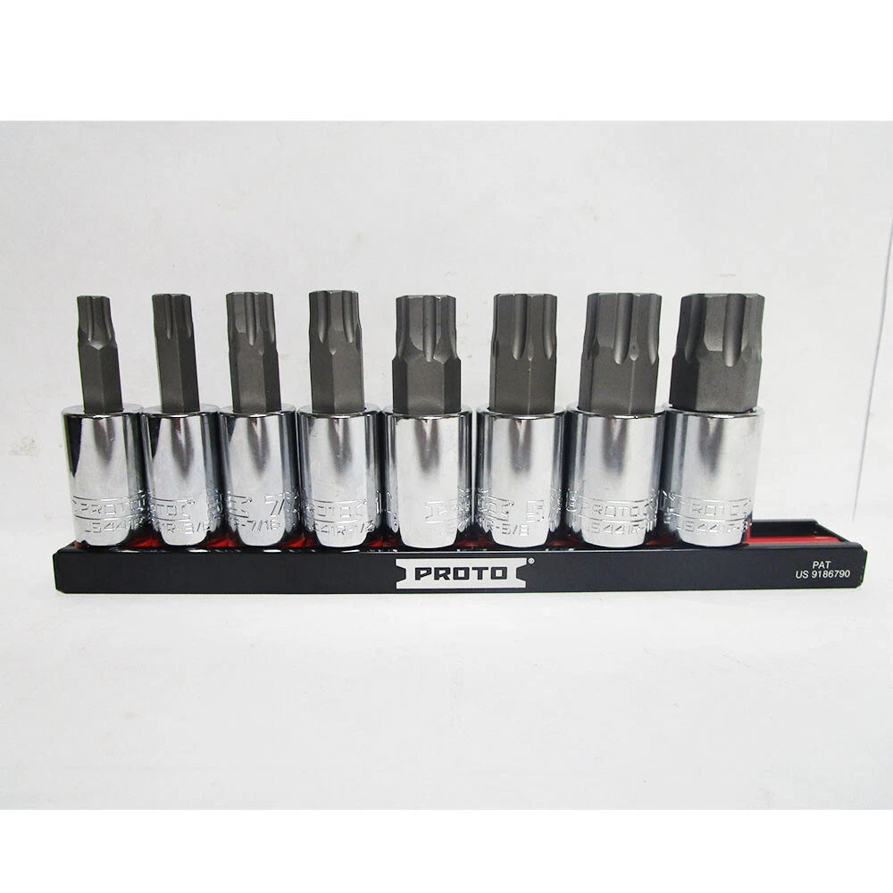 Proto J5441r8sae 1/2" Drive Advanced Hex Bit Socket Set 5/16" Thru