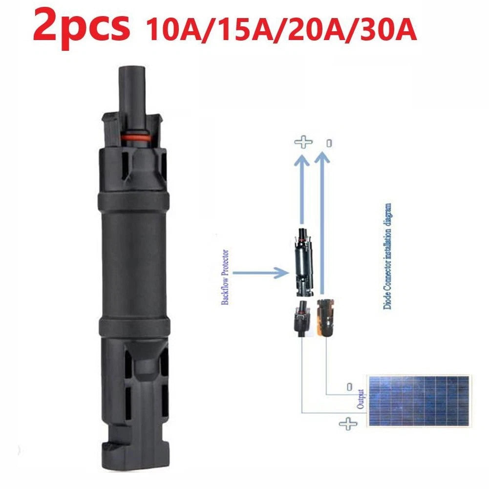 Waterproof Solar Panel Cable Blocking Diode Connector For Outdoor Use