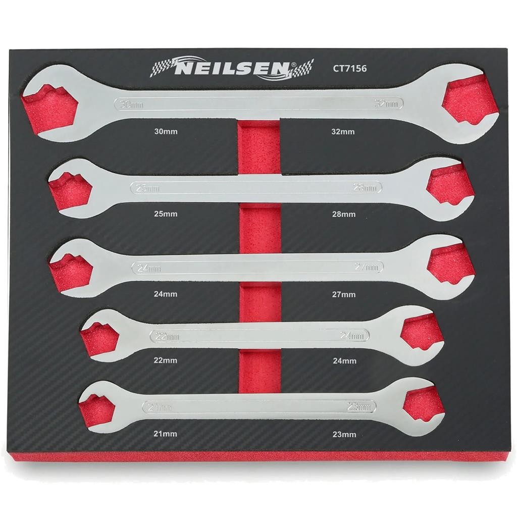 Neilsen 5PC Ultra Thin Spanner Set 21MM to 32MM