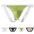Mens Low Rise Translucent Mesh Thongs Underwear Open Butt Solid G