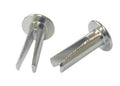 Bifurcated Rivets Split Leg Nickel Plated 3/8" x No 11