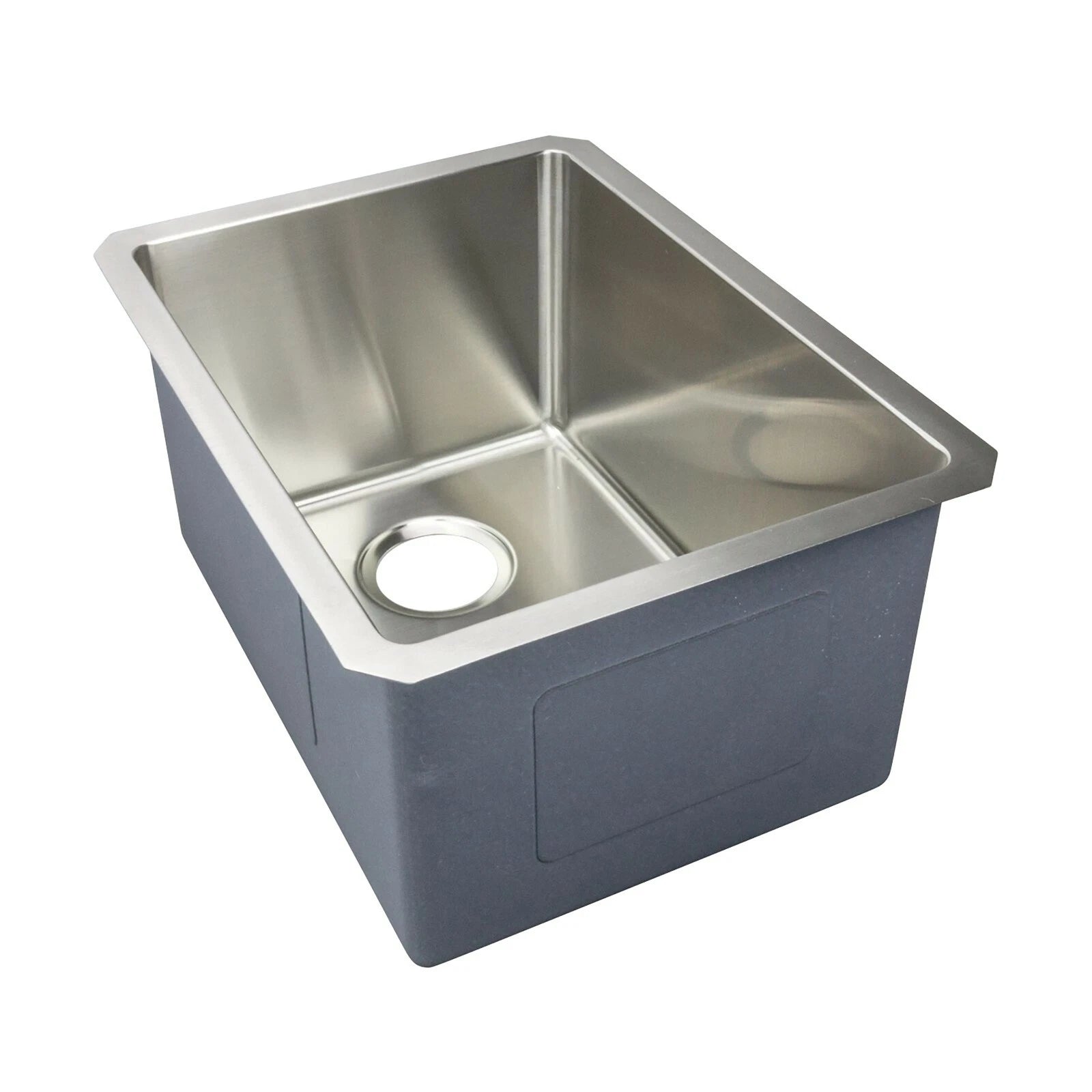 Tay Undermount Radial 15" X 20" X 10" 15 Gauge Stainless Steel Single