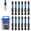 WORKPRO 12PCS PH2 Impact Phillips Screwdriver Bit Set 1/4" Hex-Shank Driver Bits