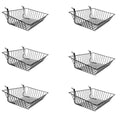 15inx12inx5in Black Slatwall Gridwall Pegboard Front Sloping Basket