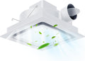 12" Ultra Quiet Bathroom Exhaust Fan with 6500K LED Light, 1.0 Sone