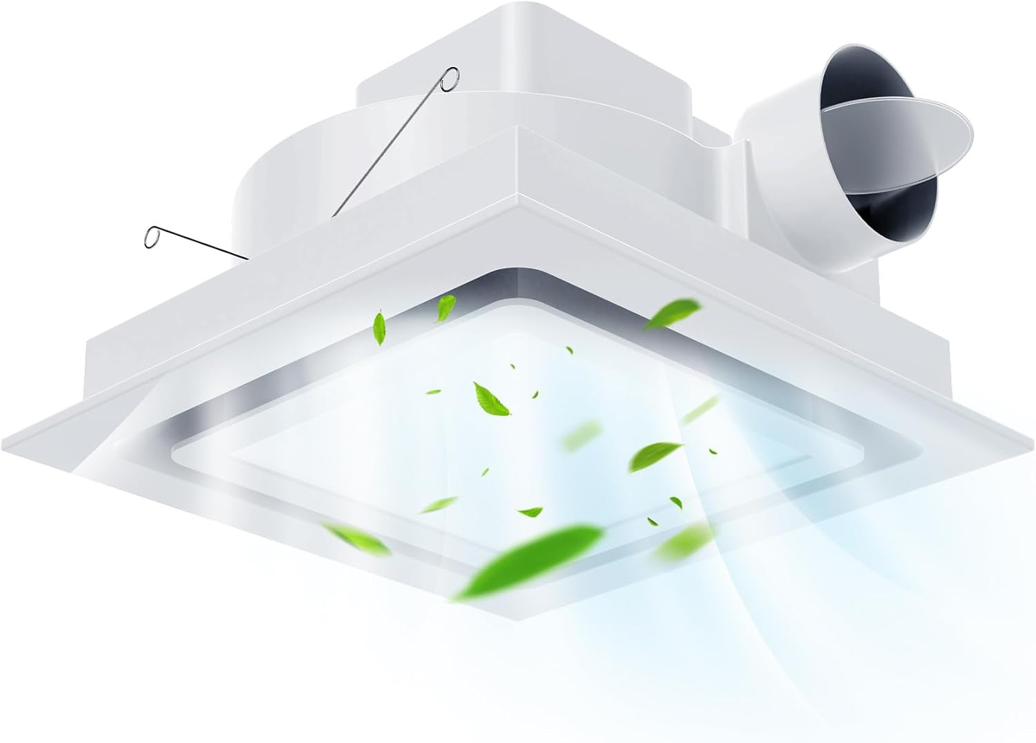 12" Ultra Quiet Bathroom Exhaust Fan with 6500K LED Light, 1.0 Sone