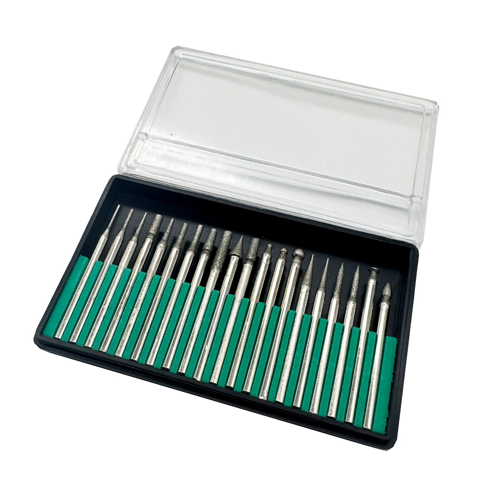 Diamond Grinding Carving Bit Set Silver For Dremel Rotary Tool Stone