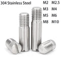 Slotted Headless Screw 304 Stainless Steel M2-M10