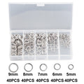 Stainless Steel Split Rings Fishing Outdoor Double Loop Connectors