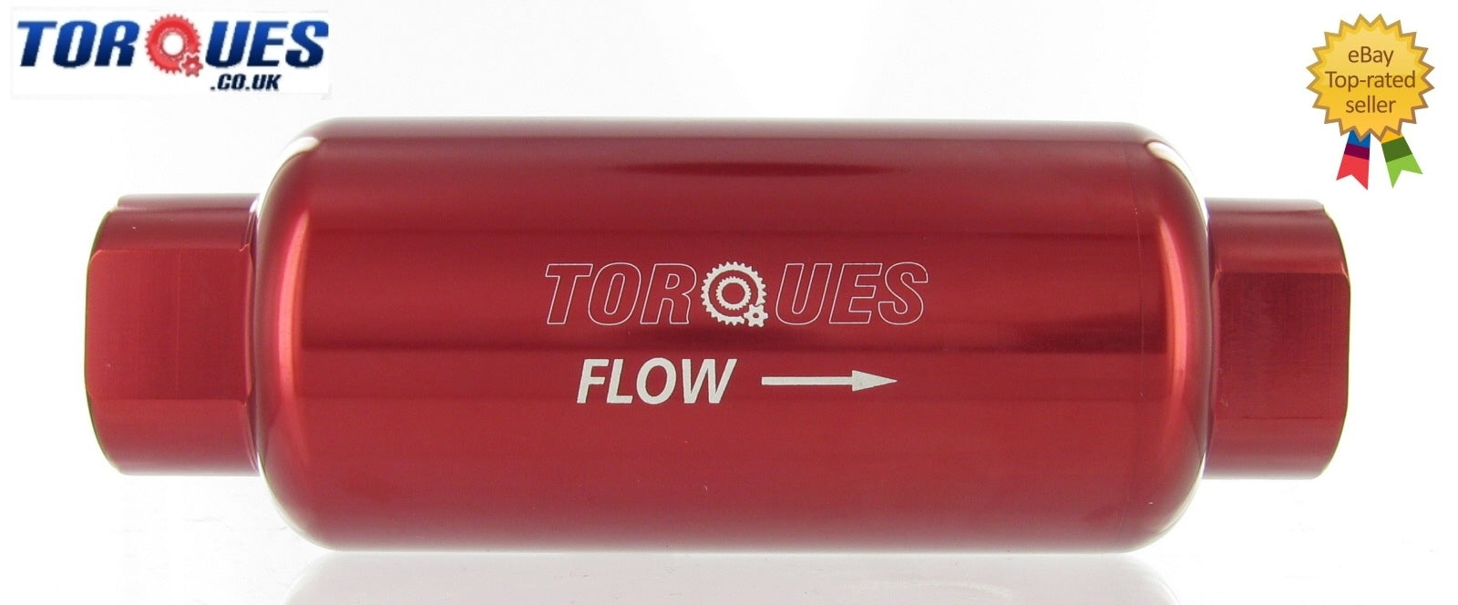 An -10 (an10 Jic -10 Orb-10) Red Anodised Billet Fuel Filter 10 Micron