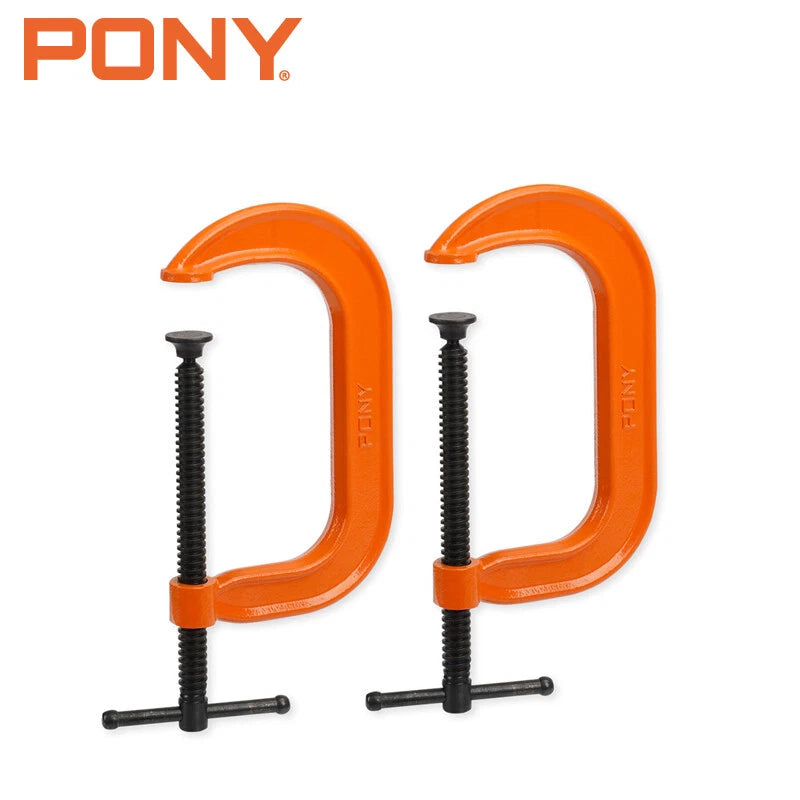 Pony 6-in C-Clamp Set 2660 C-Clamps 1000lbs Load Limit for DIY Woodworking 2Pack